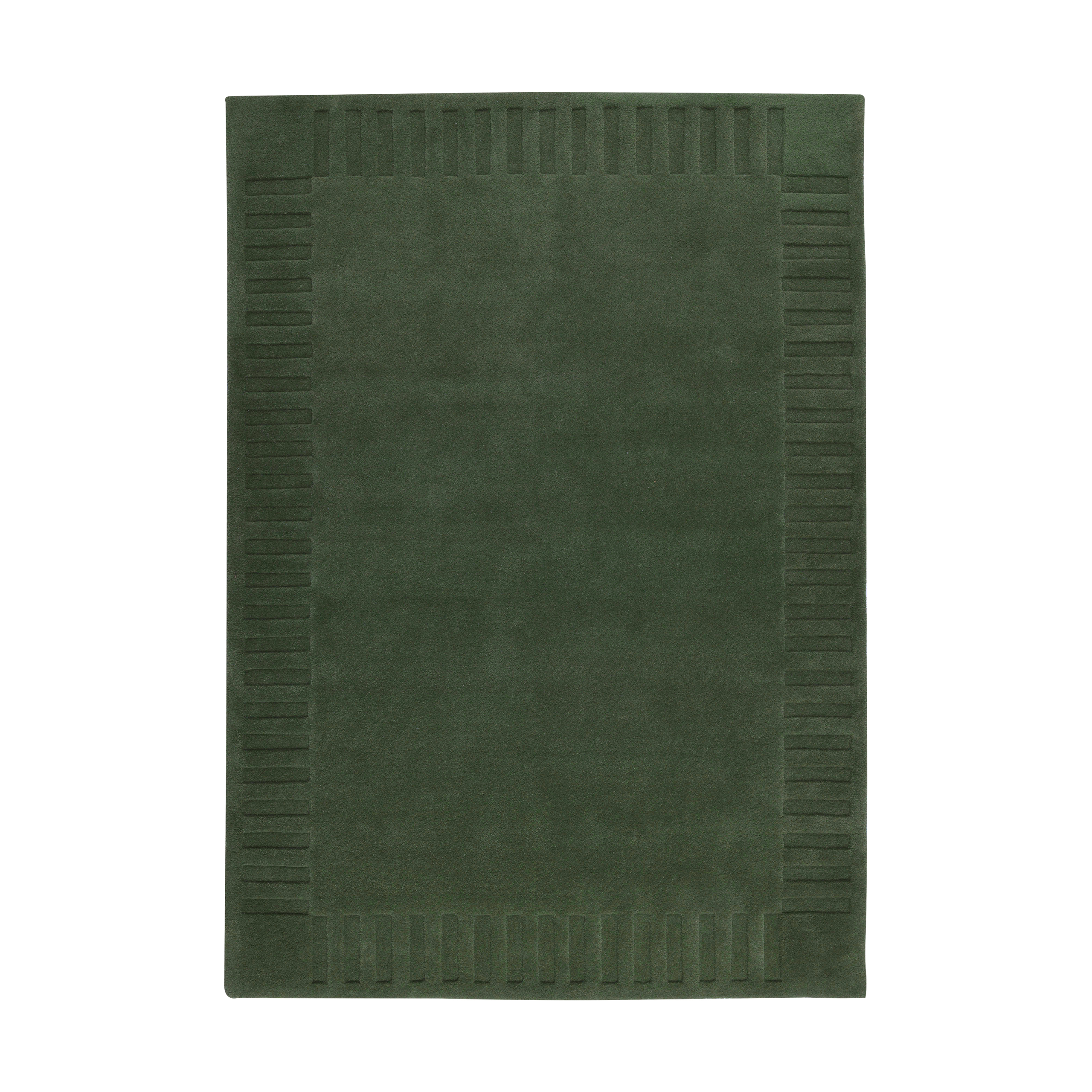 Alfombra de lana Lea original Green-18, 170x240 cm