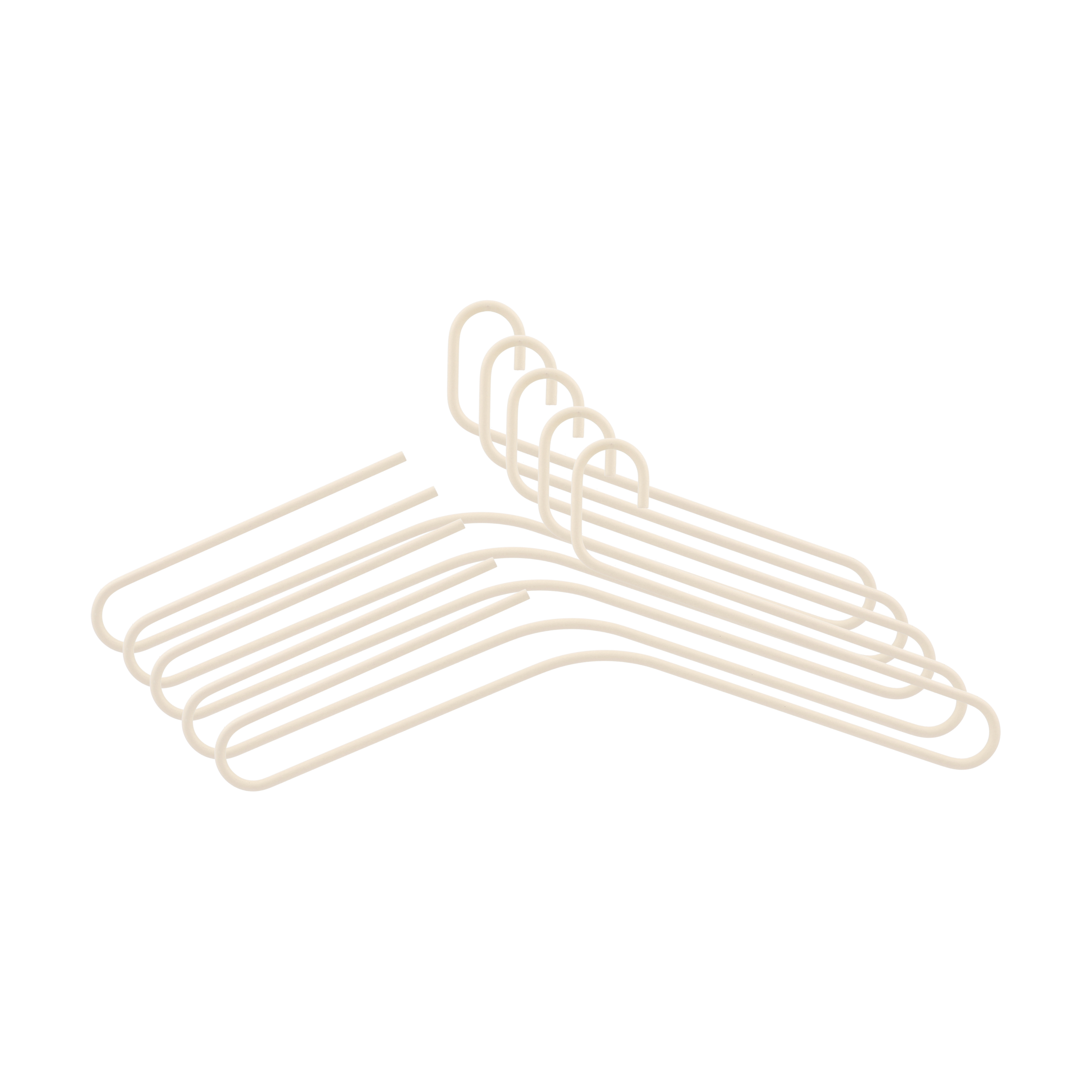 5 Perchas Smooth Beige