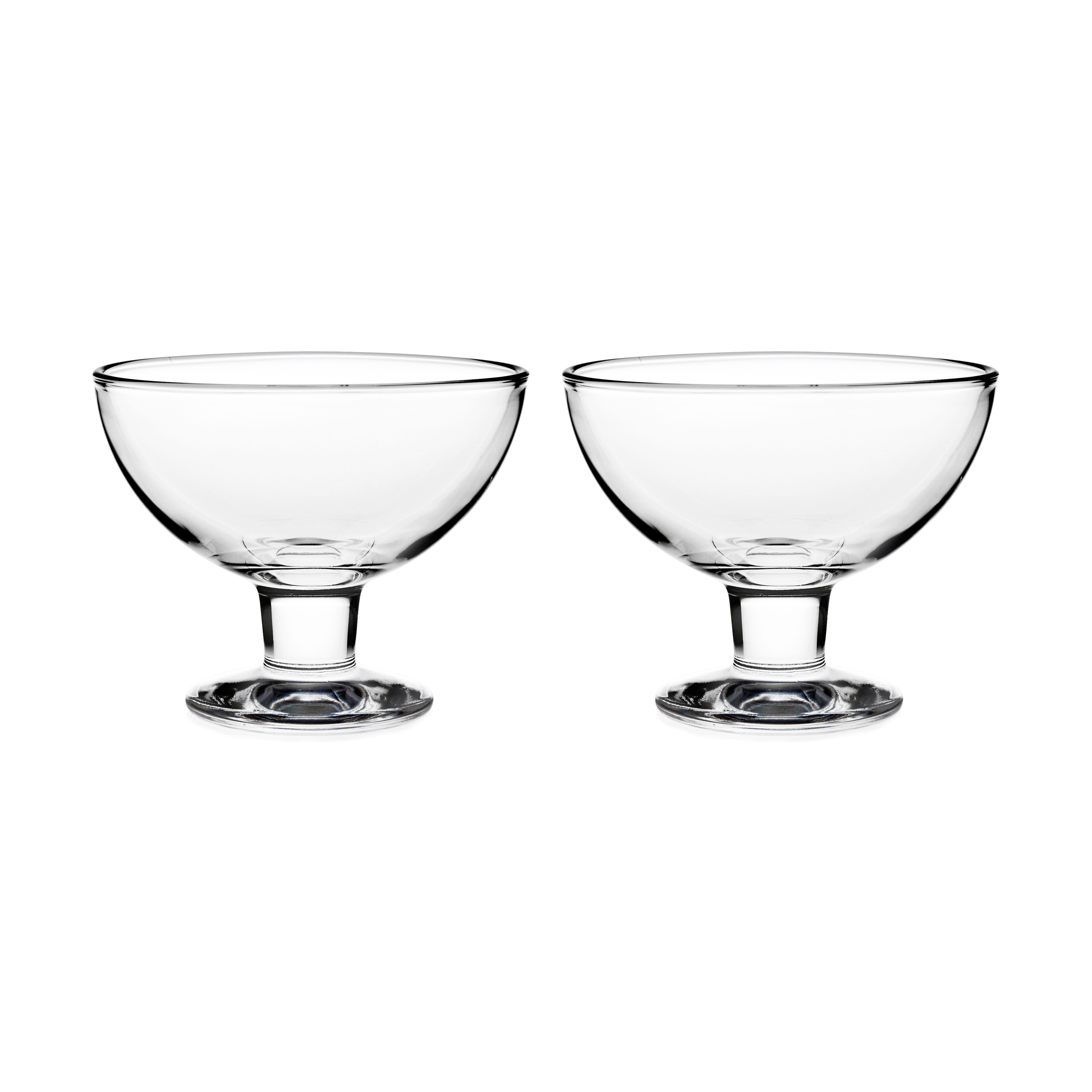 2 Boles con pie Verna 23 cl Transparente