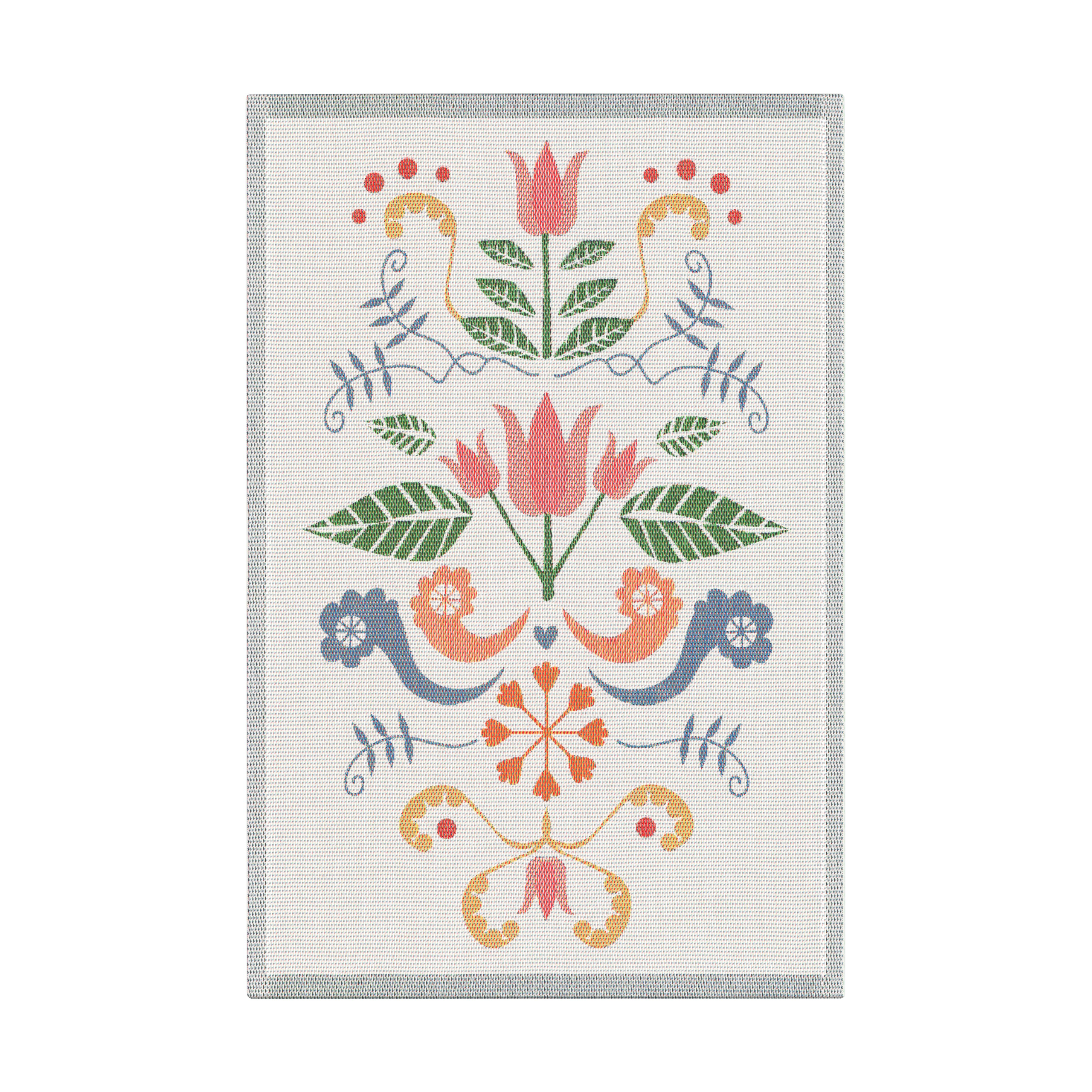 Paño de cocina Lindas tulpan 40x60 cm Rosa-gris