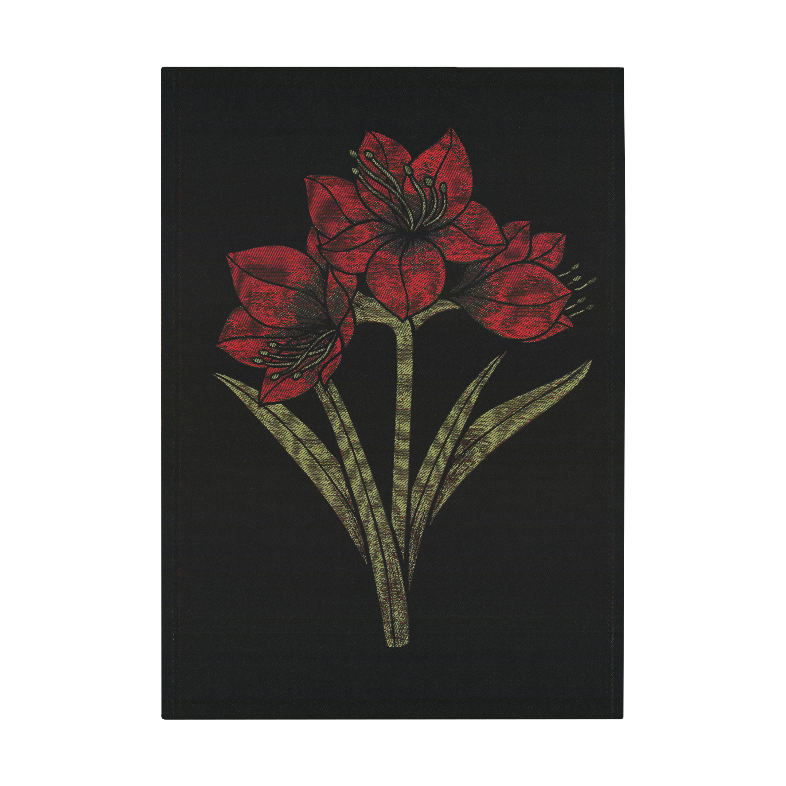 Paño de cocina Kapamaryllis 48x70 cm Negro-rojo