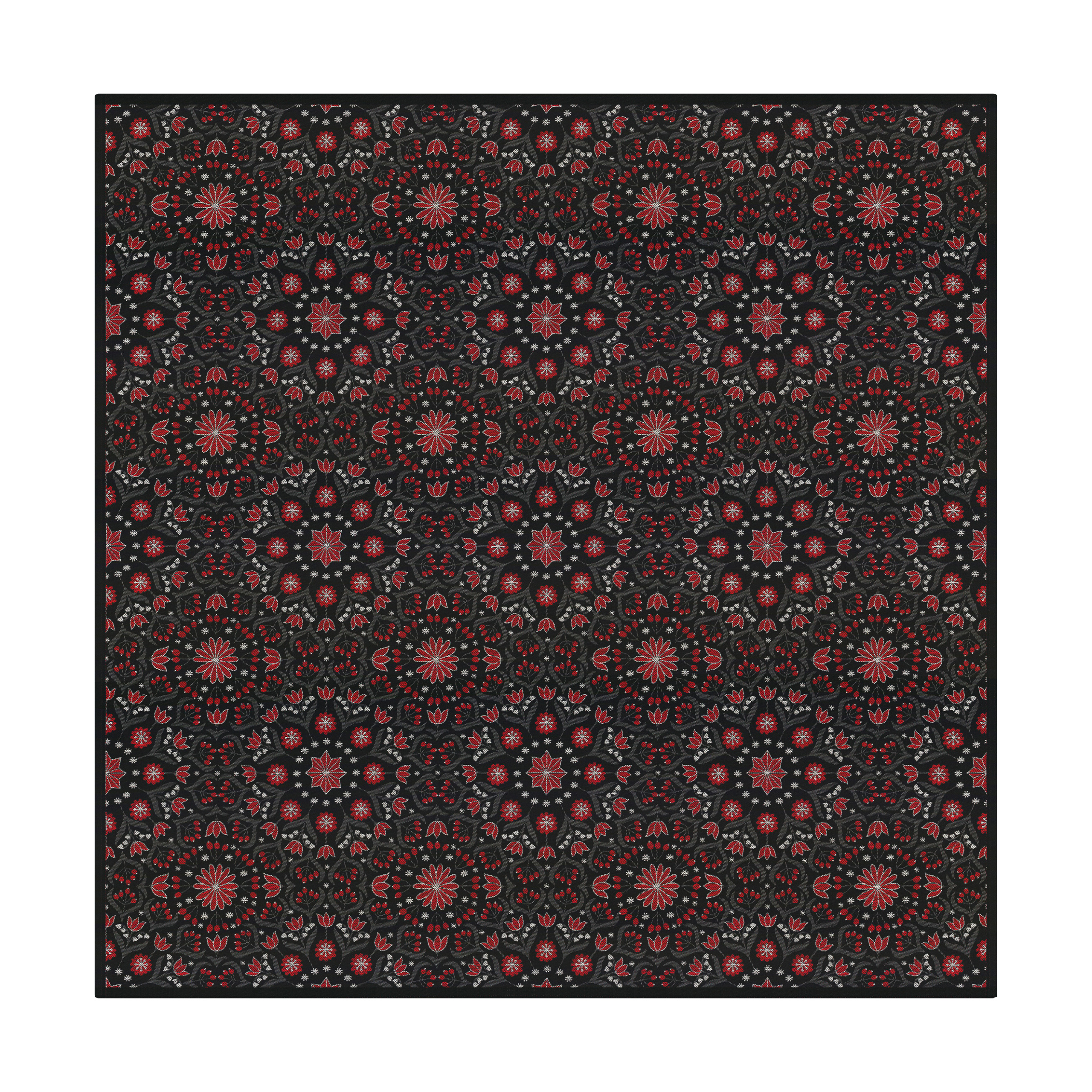 Mantel Bettys jul 145x145 cm Rojo-negro