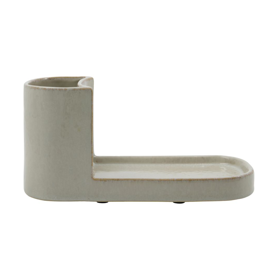 Soporte para cepillo y jabón Datura Shellish grey