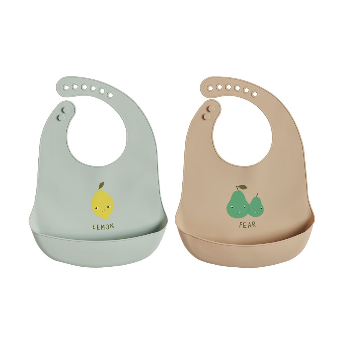 Set de 2 baberos Yummy Minty-camel