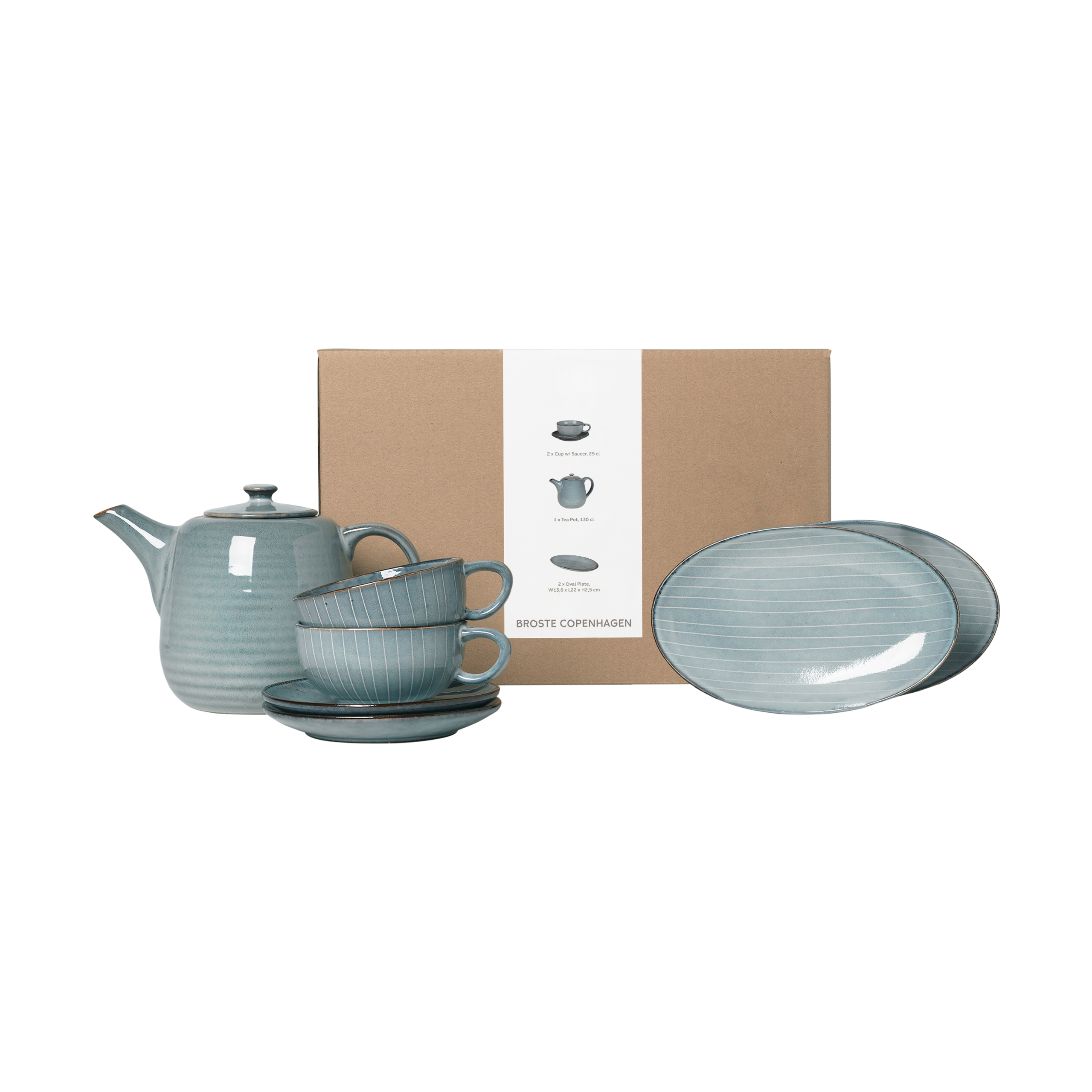 Juego de té para dos Nordic Sea 5 piezas