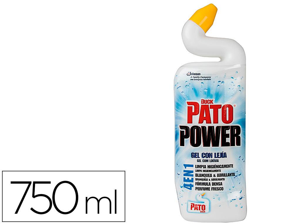 Pato Limpiador de Inodoro Gel 4 en 1 con Lejía 750 ml