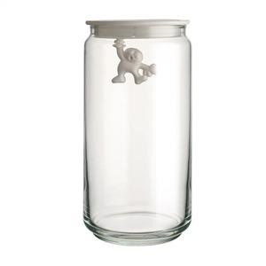 Alessi AMDR06 W Gianni Bote Hermético de Vidrio Blanco 140cl - Diseño por Mattia Di Rosa