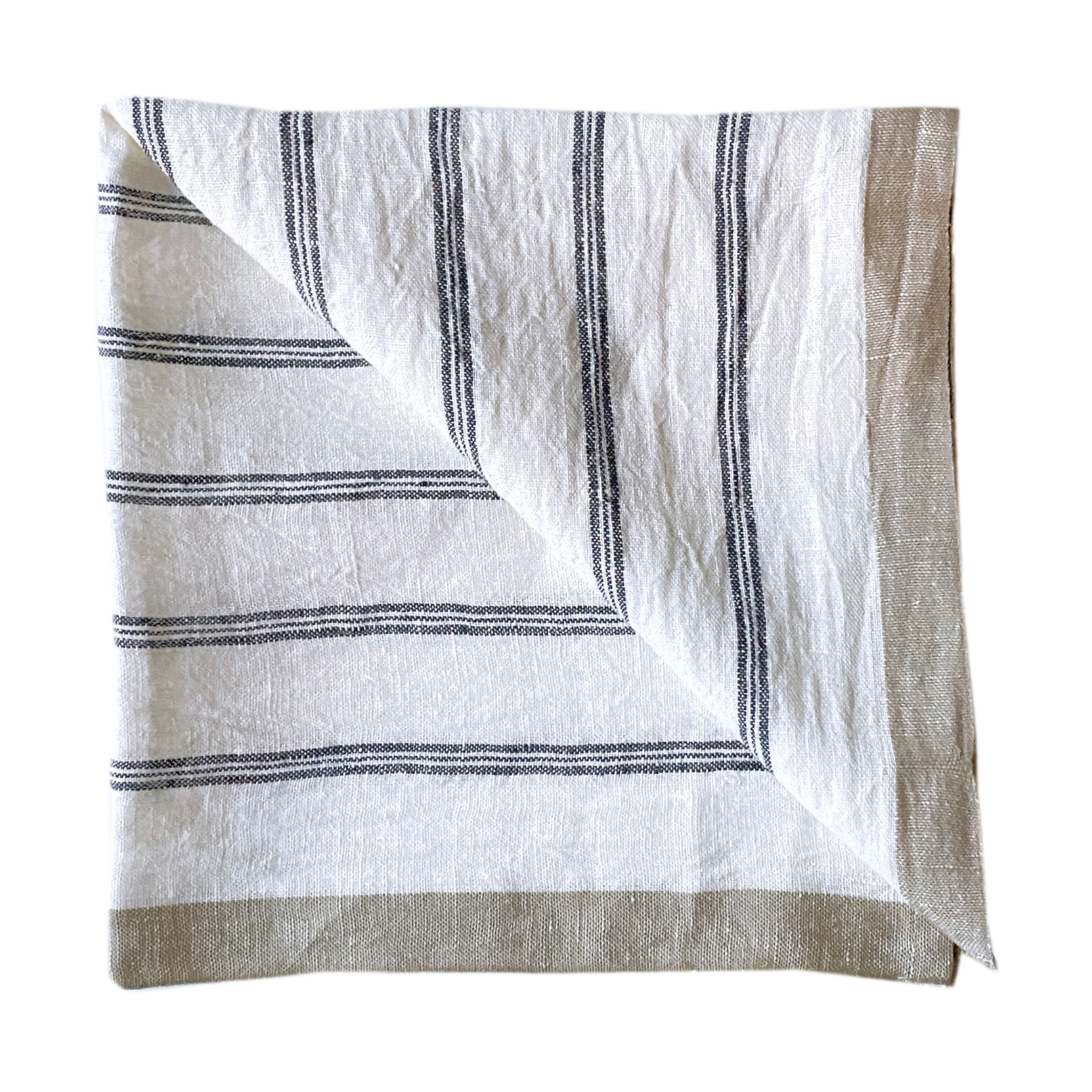Servilleta de lino Maya 50x50 cm Navy Stripe