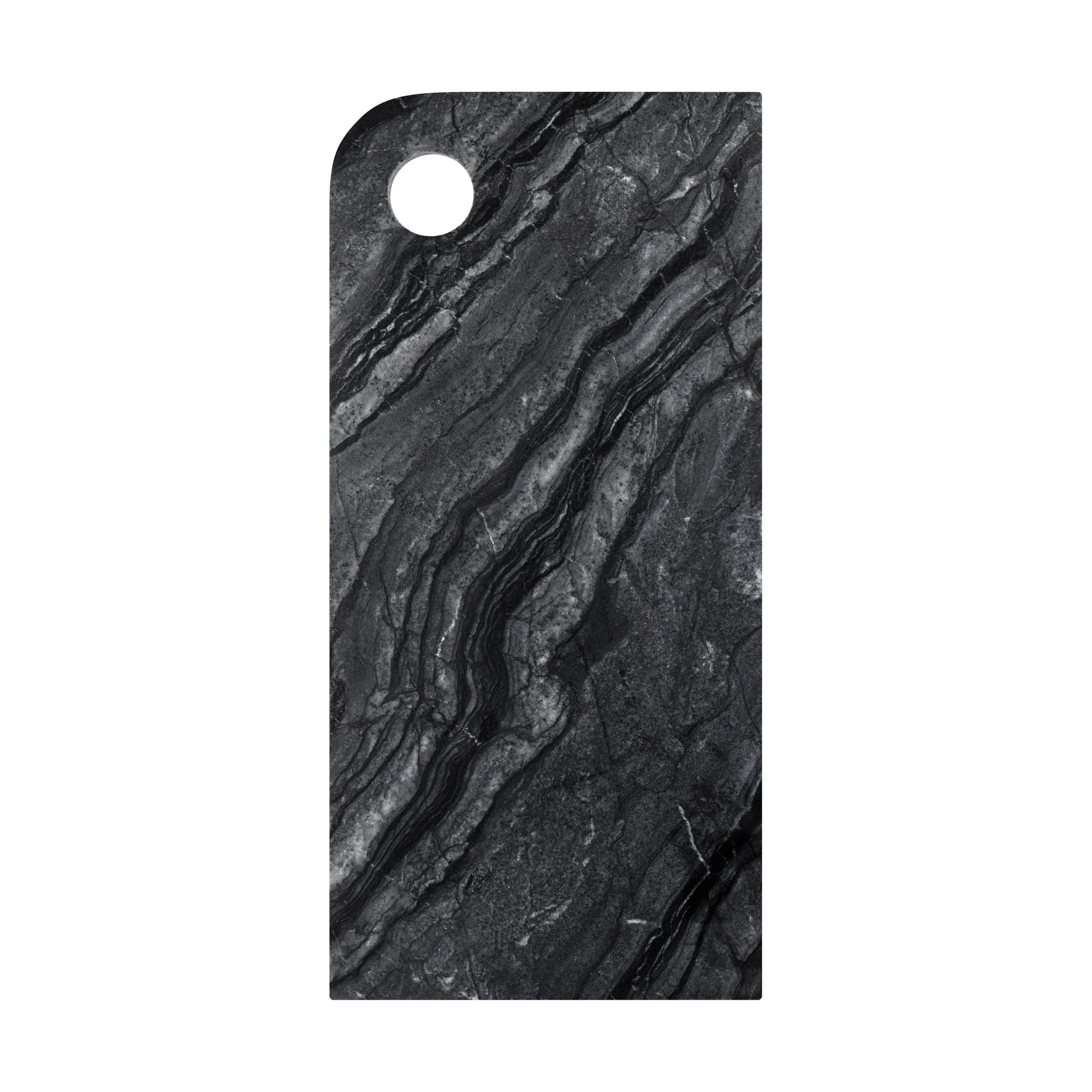 Bandeja Marble large 18x38 cm Black-grey