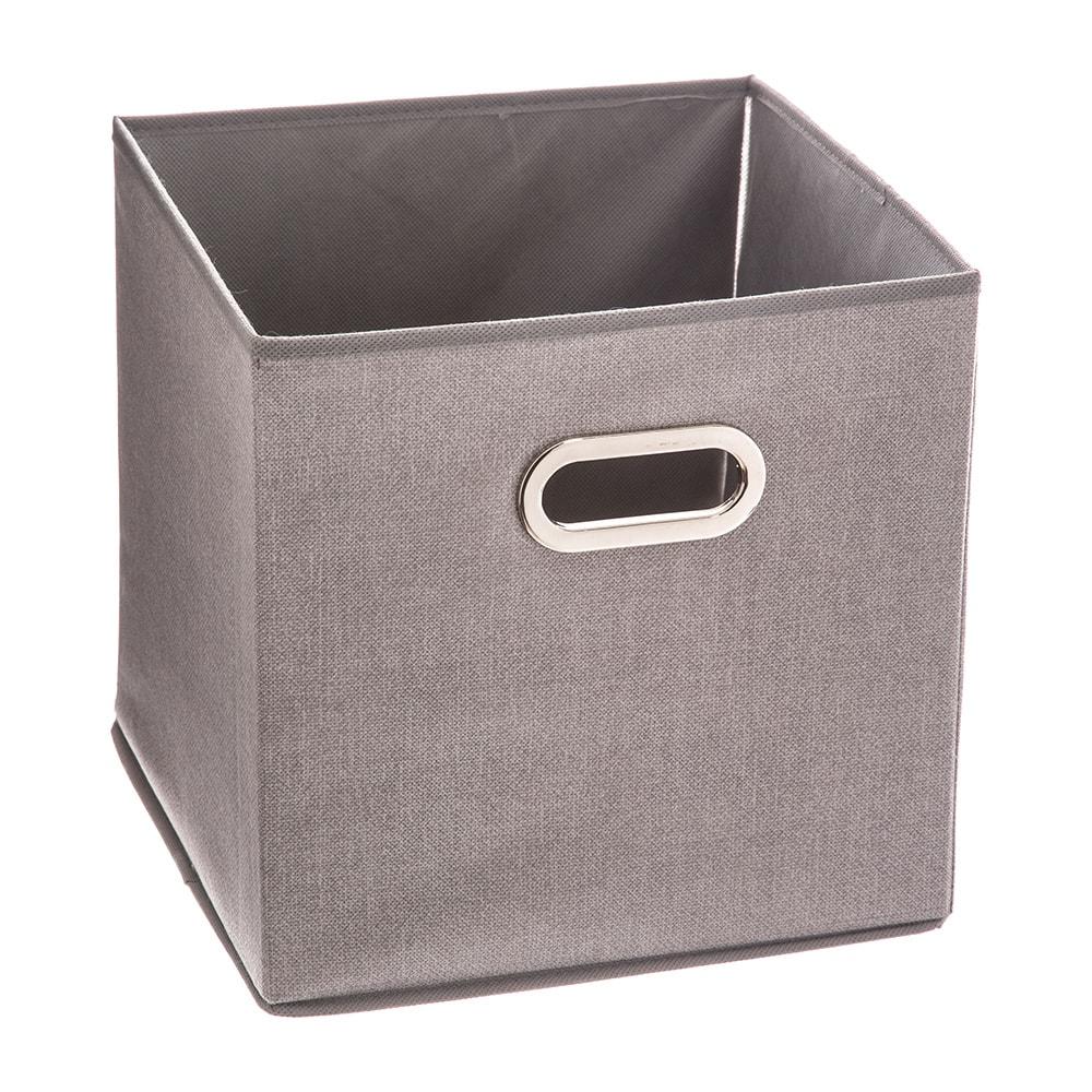5Five Caja organizadora para estantería, gris claro, tela, 31x31x31 cm