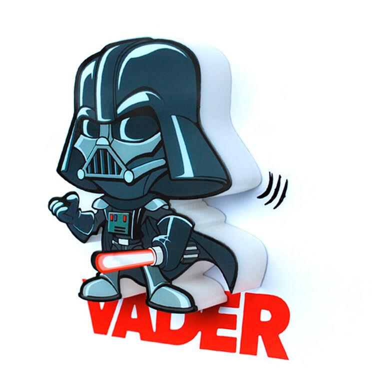3D Light FX Lámpara LED 3D Mini Darth Vader Star Wars (funciona con pilas, no se calienta)