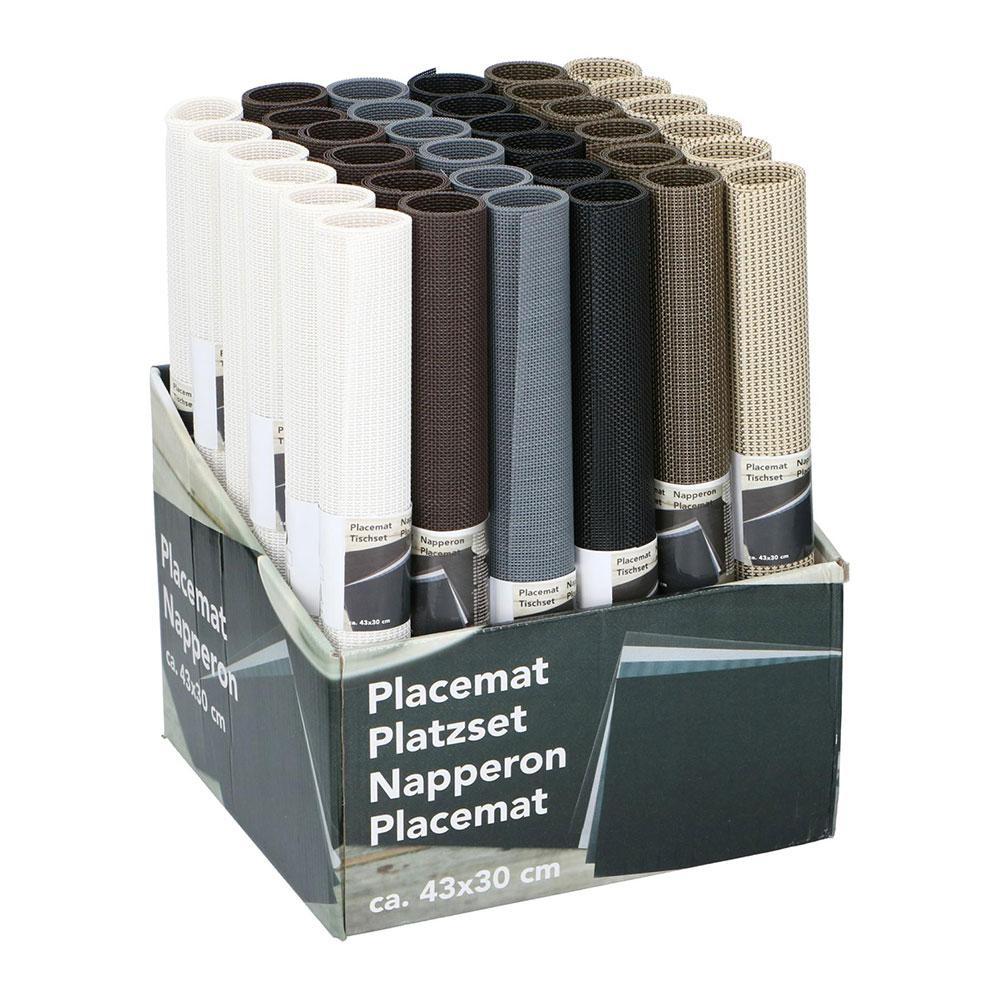 Basic & Co Salvamanteles individual de colores variados, 43 x 30 cm