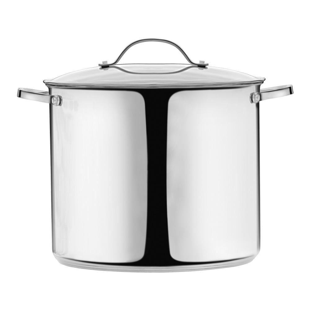 Day Olla A/T 10 L Acero Inoxidable y Vidrio, 26 cm Diámetro, 20 cm Altura, para Todo Tipo de Cocinas