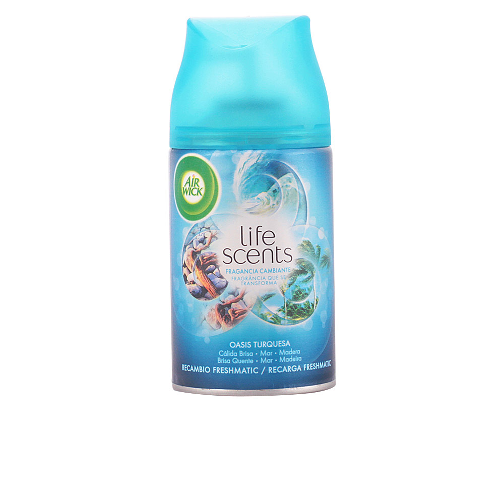 Air-Wick Freshmatic Recambio Ambientador Automático Odor Stop Oasis Turquesa 250 ml para Hogar - Hasta 70 Días de Frescura