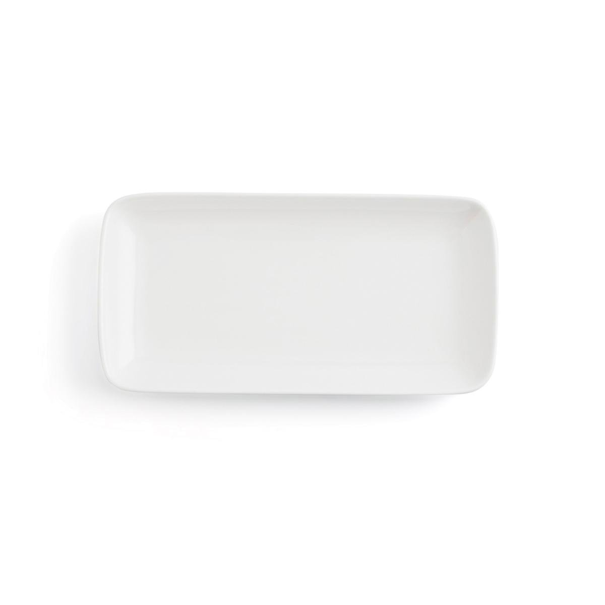 Ariane Fuente Rectangular Porcelana Vital Coupe 28x14 cm Blanca, Apilable, Apto Lavavajillas, Horno y Microondas, Resistente al Choque Térmico