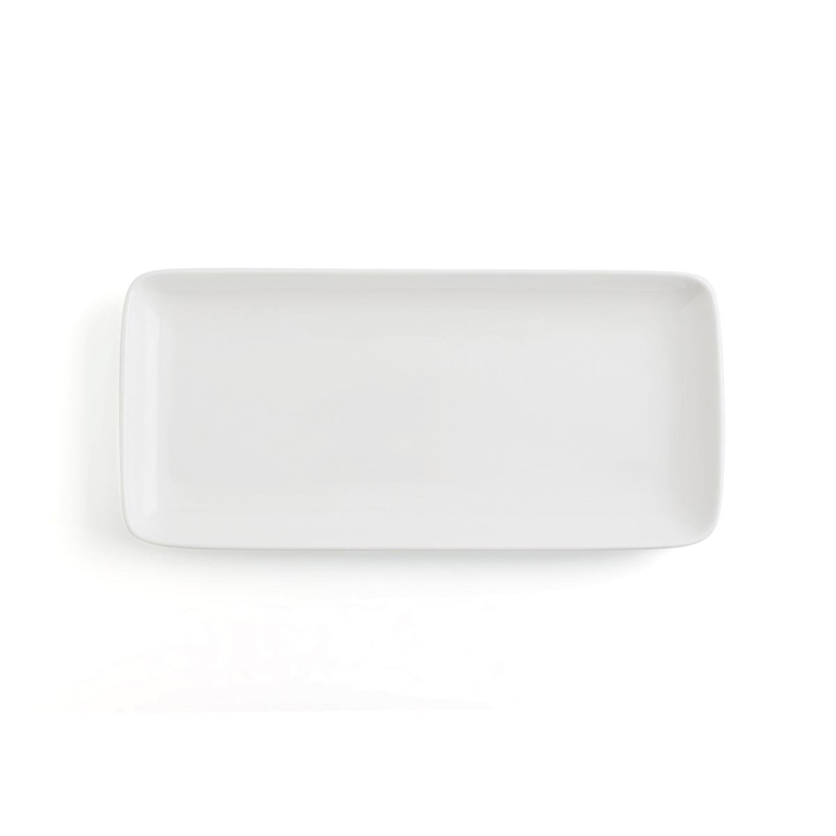 Ariane Fuente Rectangular Porcelana Vital Coupe 36x16,5 cm Blanca. Apta Horno, Microondas y Lavavajillas. Apilable, Reforzada.