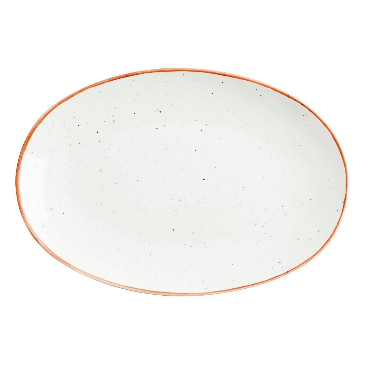 Ariane Fuente Oval Terra 26 cm Porcelana Beige Profesional Reforzada, Apilable, Apta Lavavajillas, Horno, Microondas y Choque Térmico