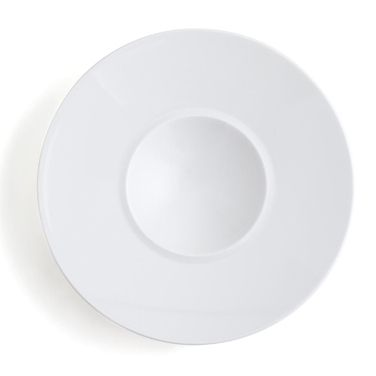 Ariane Plato Gourmet Porcelana Blanco 29 cm - Profesional Reforzado, Apilable, Apto Microondas, Horno, Lavavajillas, Resistente al Choque Térmico