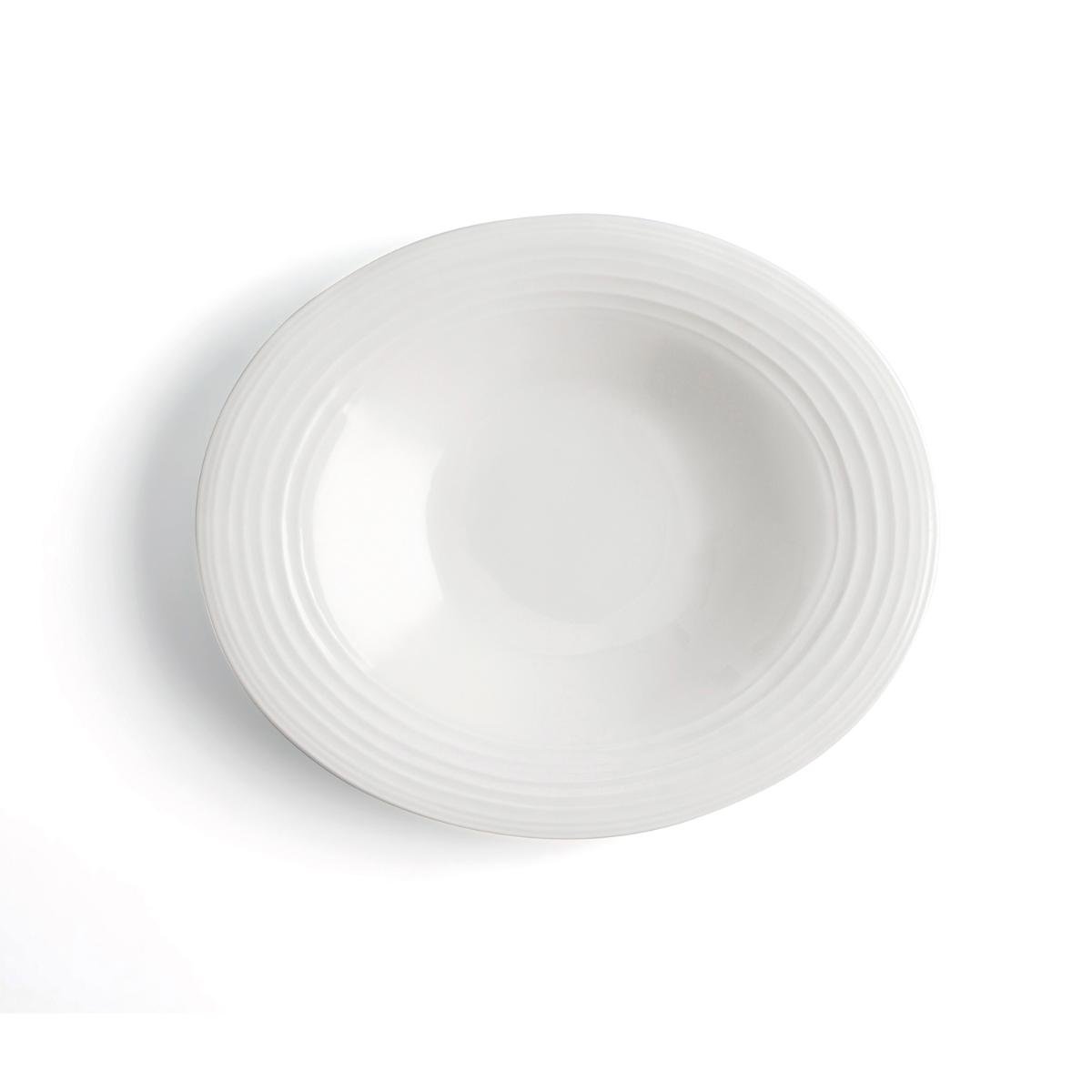 Ariane Plato Hondo Porcelana A'Bordo 29 cm Blanco con Relieve Reforzado Profesional Apto Lavavajillas Microondas