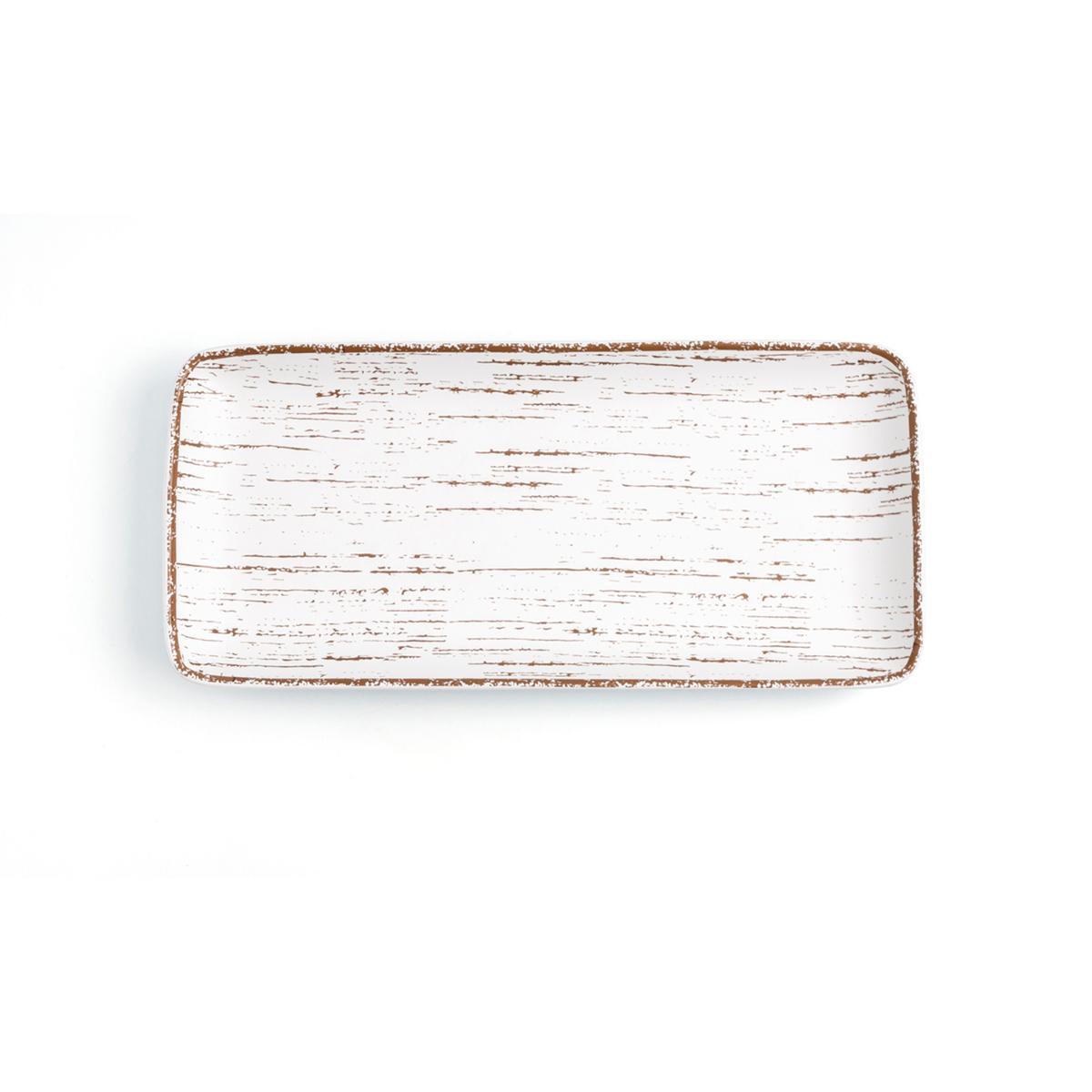 Ariane Fuente Rectangular Porcelana Tornado White 36x16,5 cm - Reforzada, Apilable, Apta Horno 170°C, Microondas y Lavavajillas