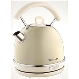 Ariete 2877/03 Hervidor Vintage 1.7L Beige - Diseño Retro, Filtro Anti Cal, Auto Apagado