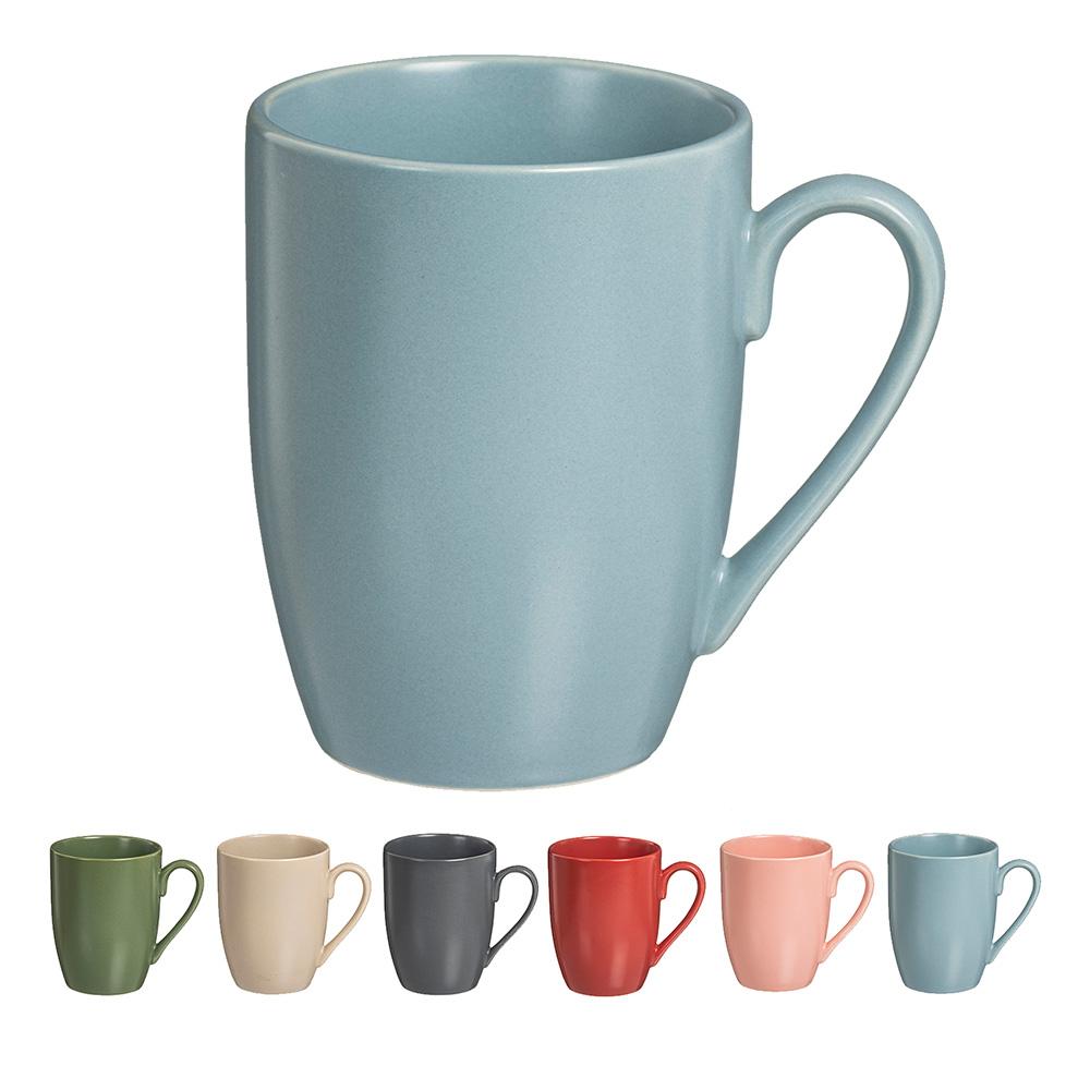 Caison Juego 6 Tazas Porcelana Mate 350 ml Colores Surtidos - Ideal para Café, Té, Desayuno