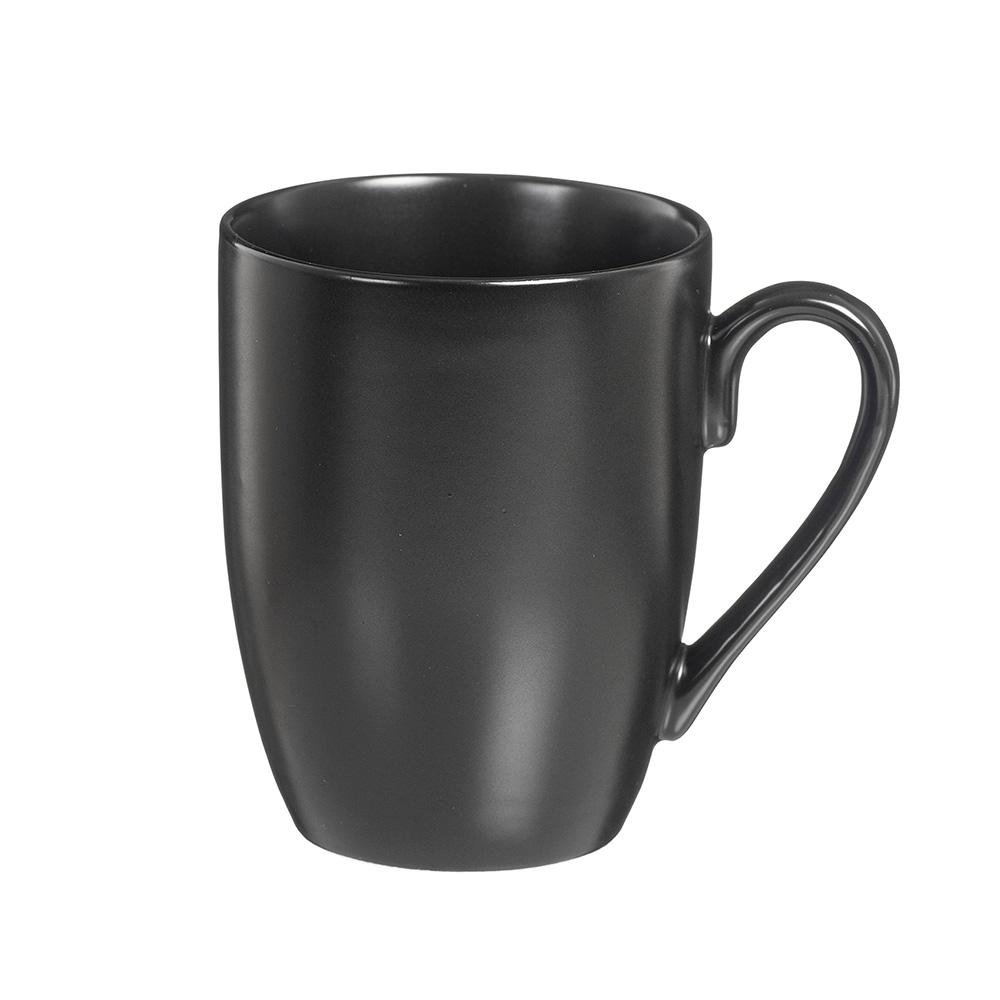 Caison Tazas de Porcelana Yumei Negras 350 ml - Juego de 6 Unidades