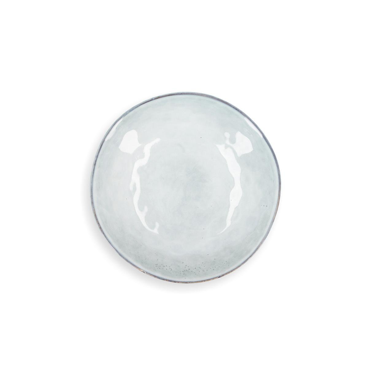 Quid Plato Hondo Cerámico Boreal Azul 21 cm con Relieve Orgánico, 100% Higiénico, Apto para Lavavajillas y Microondas