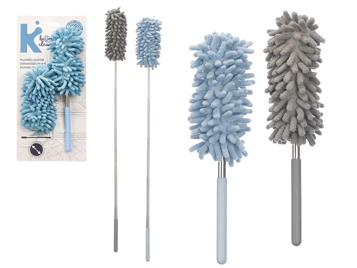 Arte Regal Plumero de Microfibra Pequeño Extendible Recambio Surtido Azul Gris 30x7x7 cm (24 Unidades)