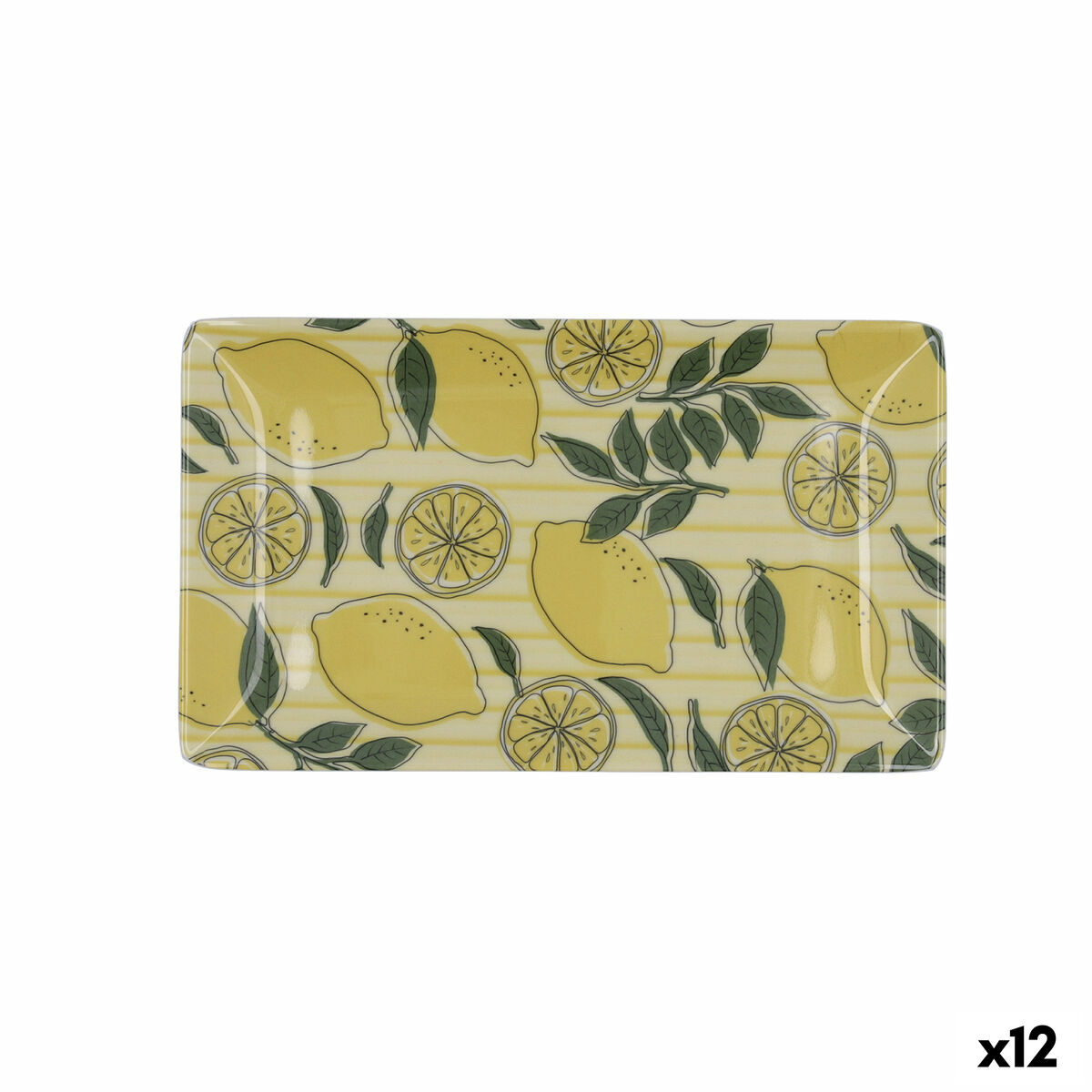 Bandeja Rectangular Melamina Sicilia Quid 25x15x2 cm (12 Unidades)