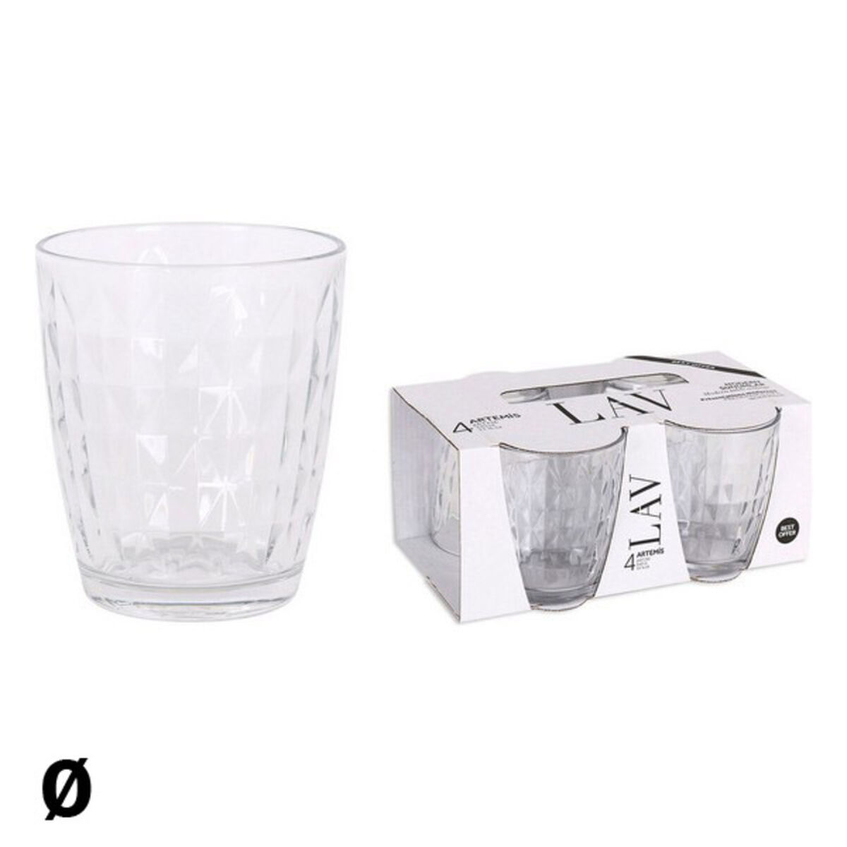 Set de Vasos LAV Artemis 415 ml 340 ml 415 ml (4 Unidades)