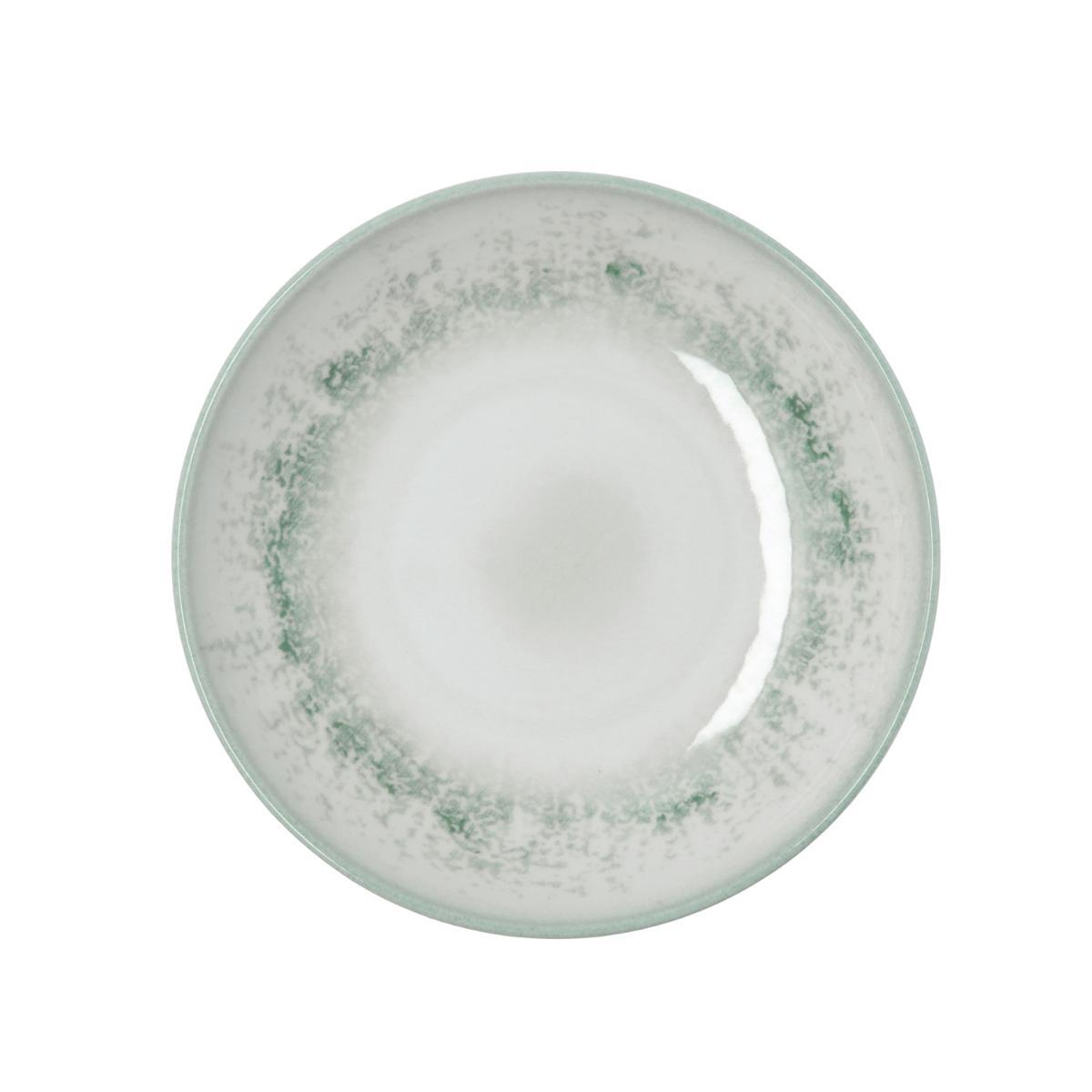 Bidasoa Kai Hydrozero Plato Hondo Porcelana Blanco 23 cm - Apilable, Alta Resistencia, Antirayaduras, Apto Lavavajillas y Microondas