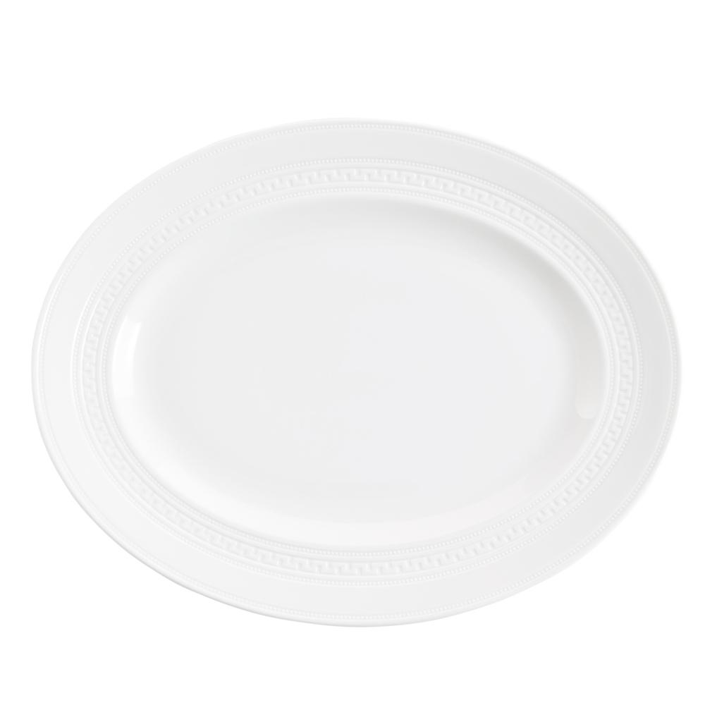 Wedgwood Fuente Oval Intaglio 35 cm Porcelana Fina Apta Lavavajillas y Microondas