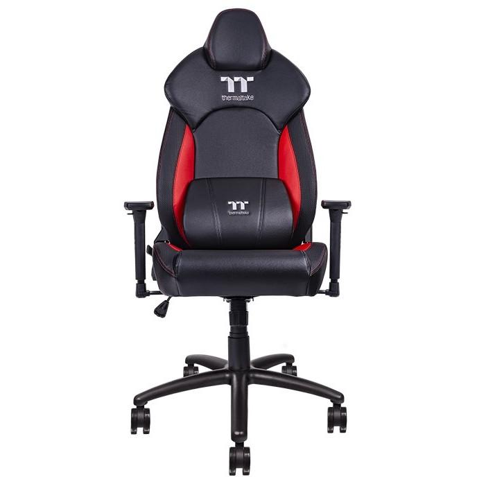 Thermaltake GGC-VCO-BRLWDS-01 Silla Gaming Butaca Acolchada, 150 kg Capacidad, Altura Asiento Ajustable - Negro y Rojo