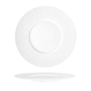 SUMMA Martello Plato Llano 27 cm - Colección Martello, Porcelana Blanca, Diámetro 26.7 cm (6 Unidades)