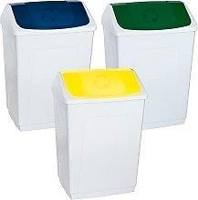 Denox Papelera Tapa Basculante 55 Litros Verde