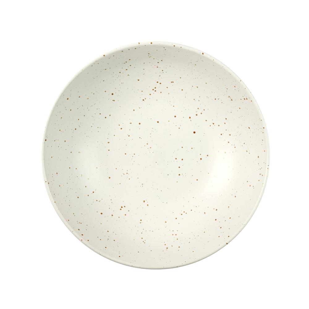 Home Deco Factory Plato Hondo Portofino 20 cm, diseño moteado con efecto piedra