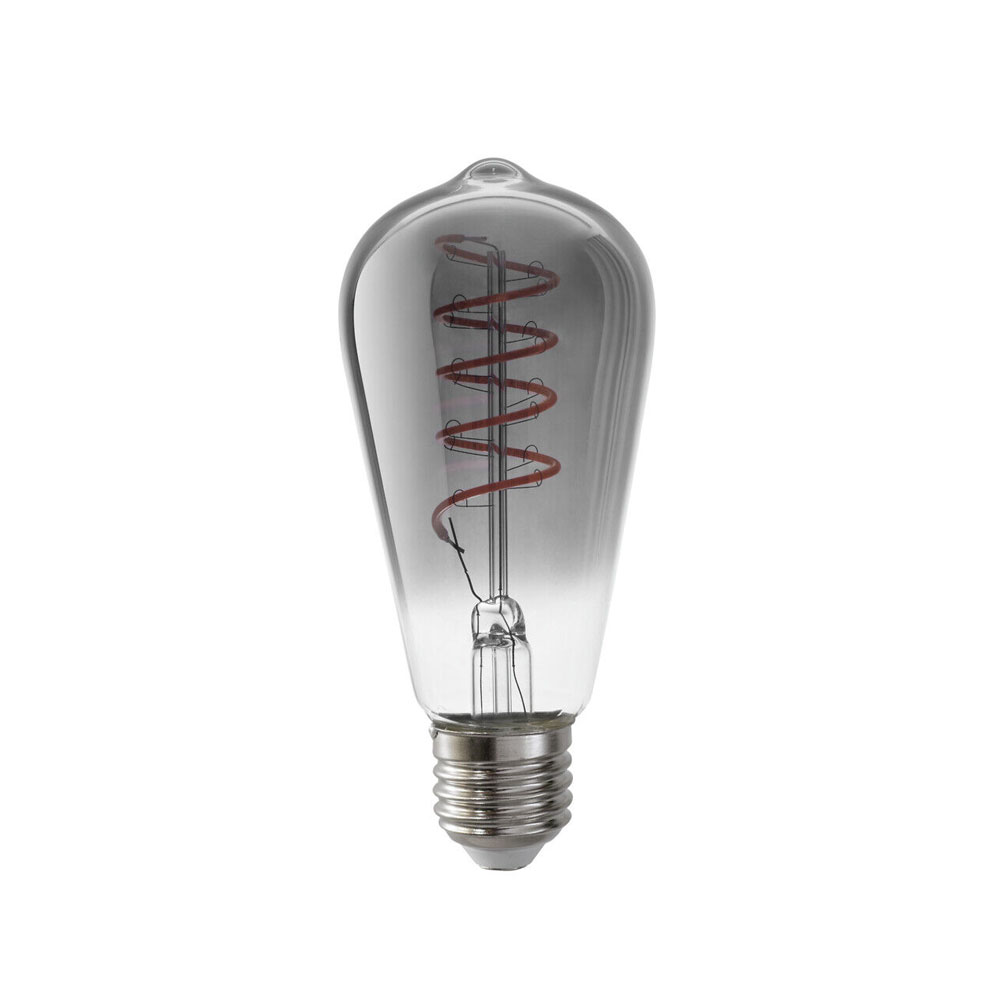 Bombilla Airam Filament LED-Edison humo, regulable, espiral e27, 5w