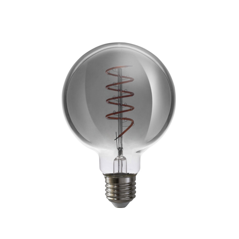 Bombilla de filamento LED Airam humo, regulable, 95mm e27, 5w