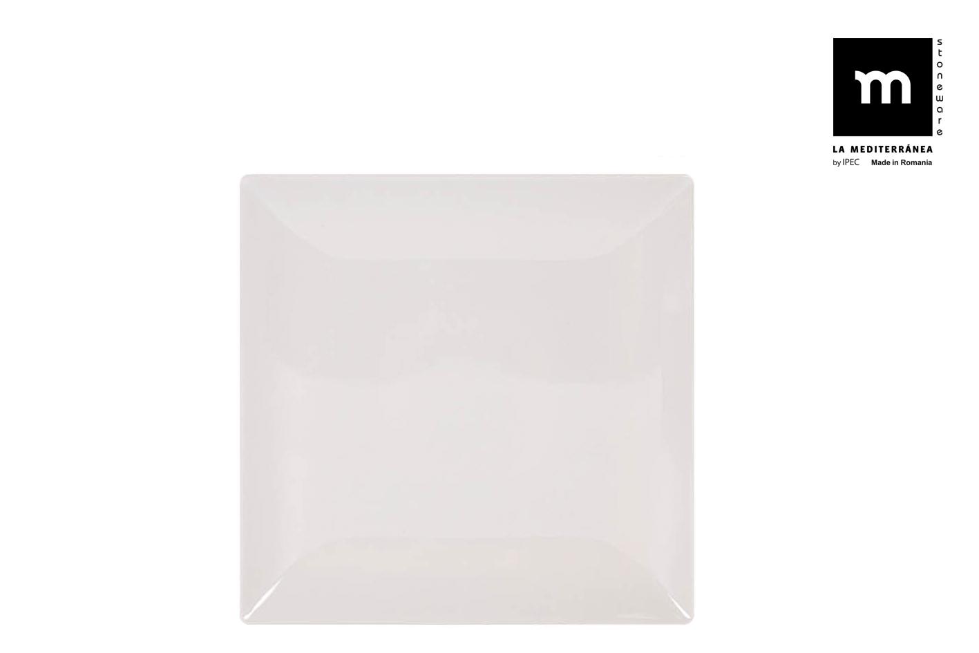 La Mediterranea Plato Llano Ivory Brillo 26.5 cm Colección Elite (6 Unidades)