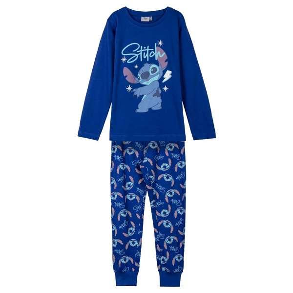 Cerdá Pijama largo single jersey Stitch talla 6 años azul oscuro