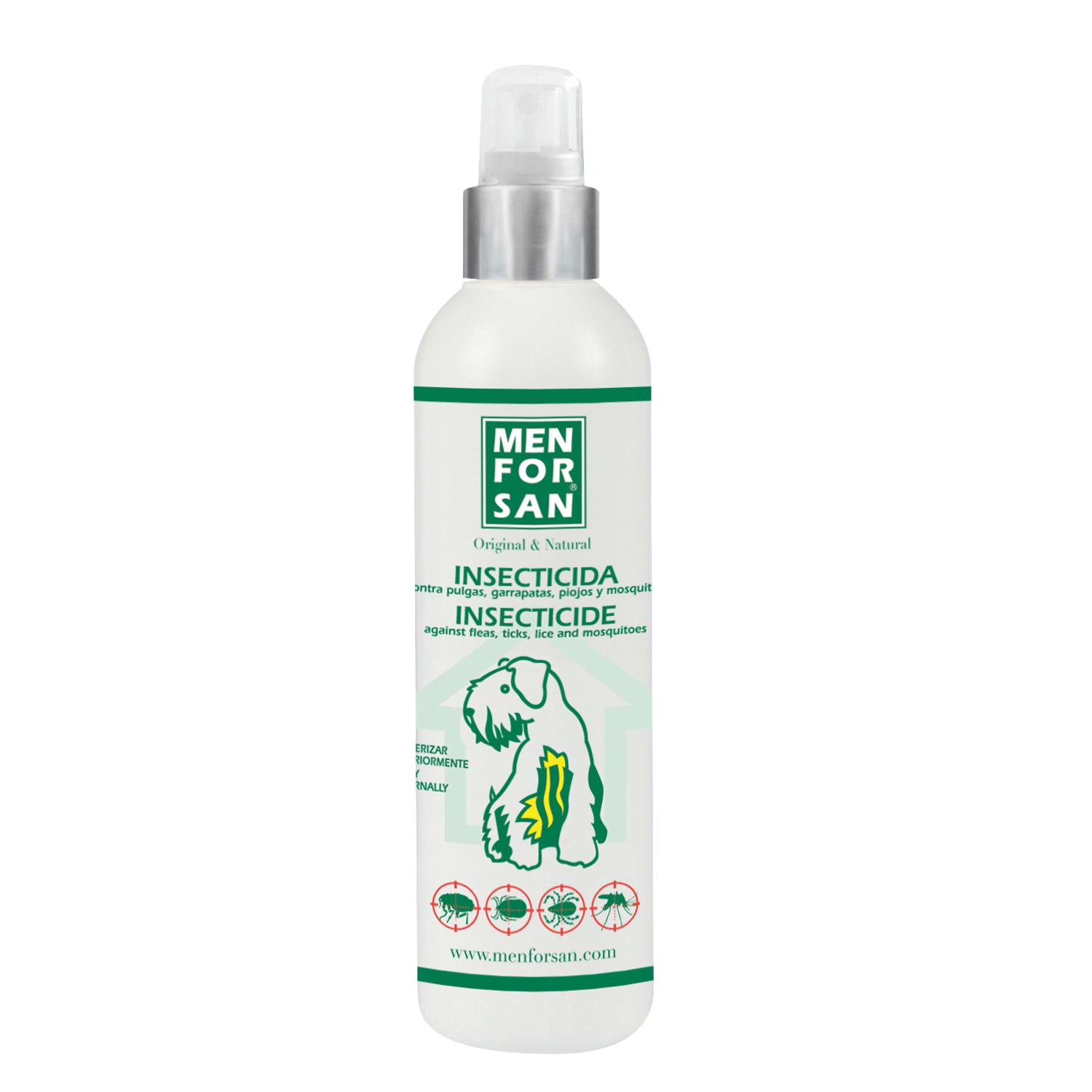 Men For San Insecticida para Entorno de Perros: Pulgas, Garrapatas, Piojos, Ácaros y Mosquitos - Spray 250 mL