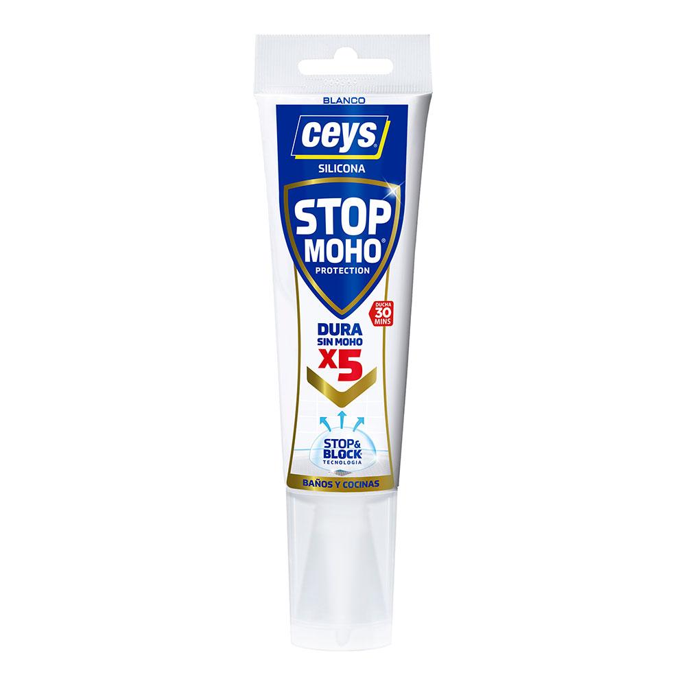 Ceys Silicona Antimoho Stop Moho X5 para Baños y Cocinas Blanco 125 ml - Secado 30 Minutos