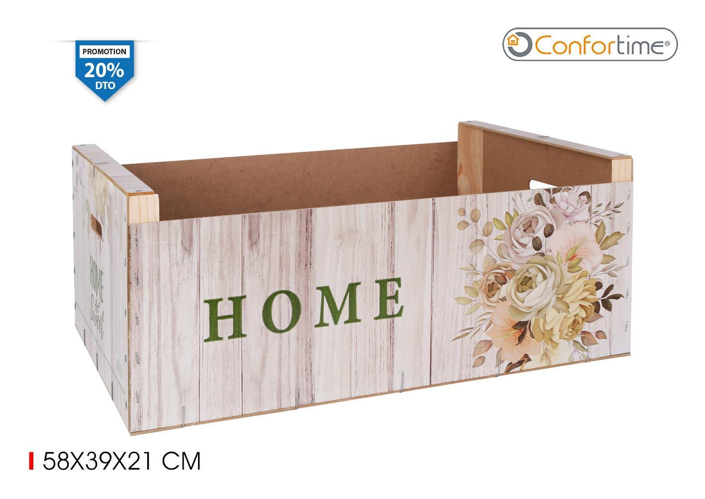 Confortime Caja Wood Brillo Sweet H. 58x39x23 cm (3 Unidades)