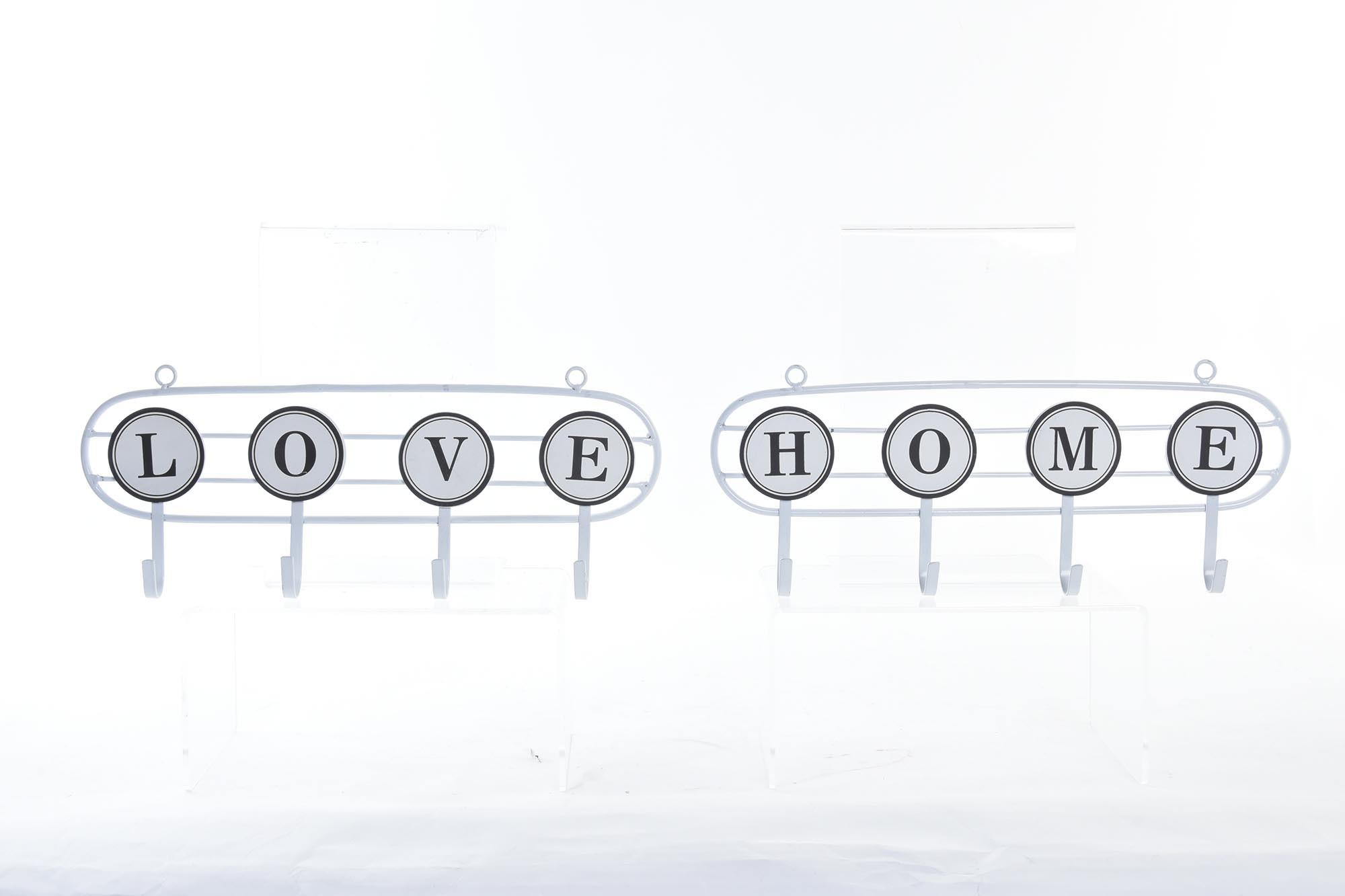 DKD Home Decor Perchero de Pared Urban Blanco de Metal y MDF 40x16x4 cm - Pack de 4 Unidades