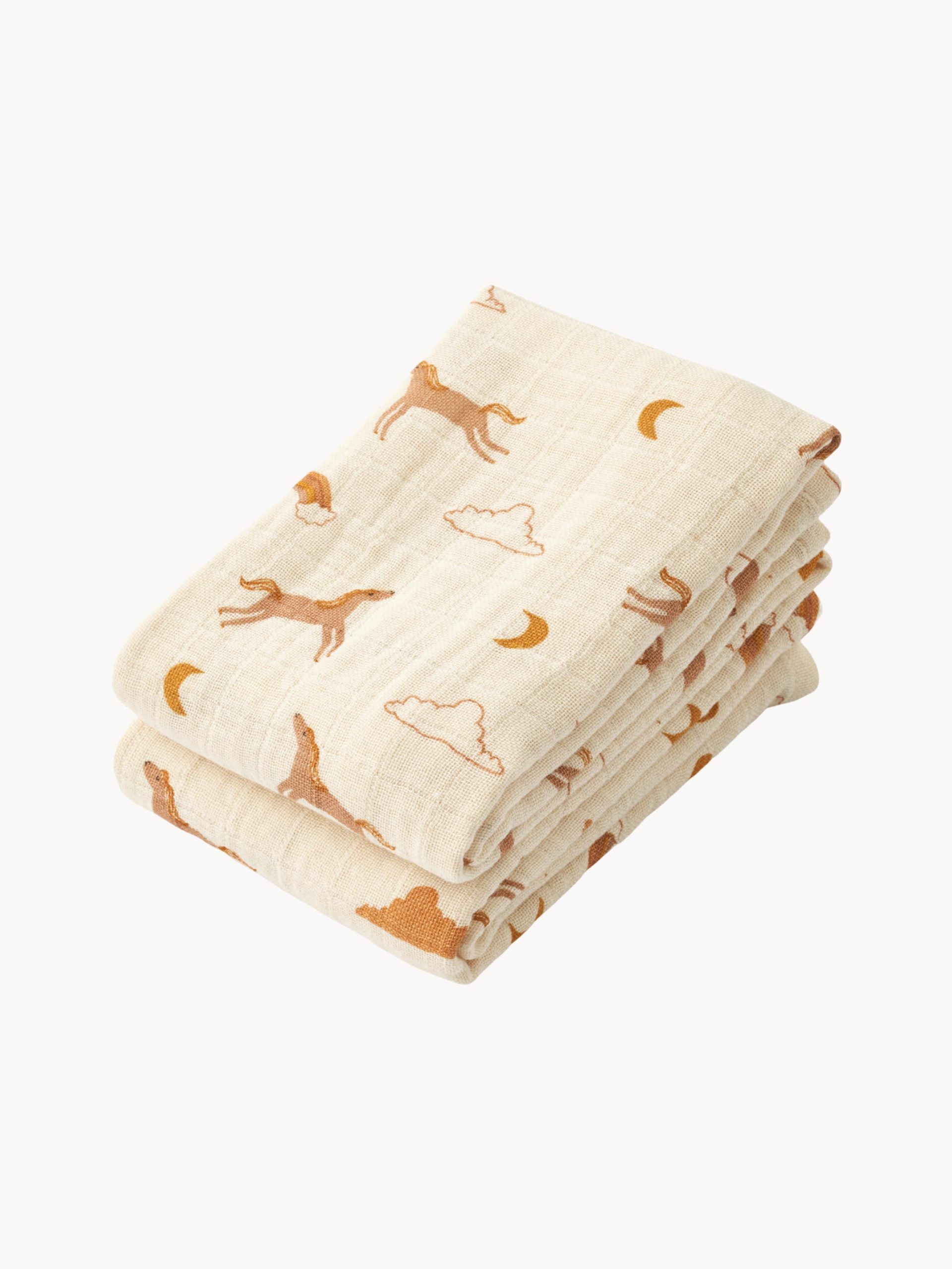 Muselinas para bebé de algodón ecológico Lewis, 2 uds.