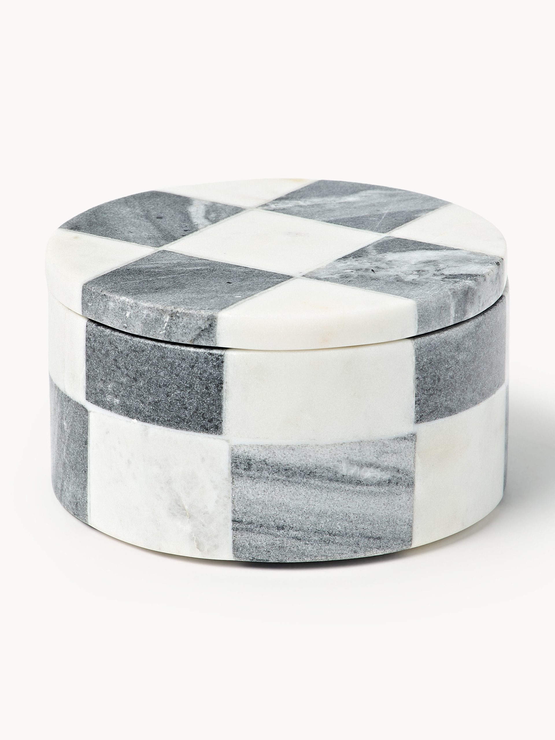 Westwing | Crosby Studios, joyero de mármol con tapadera Carreaux