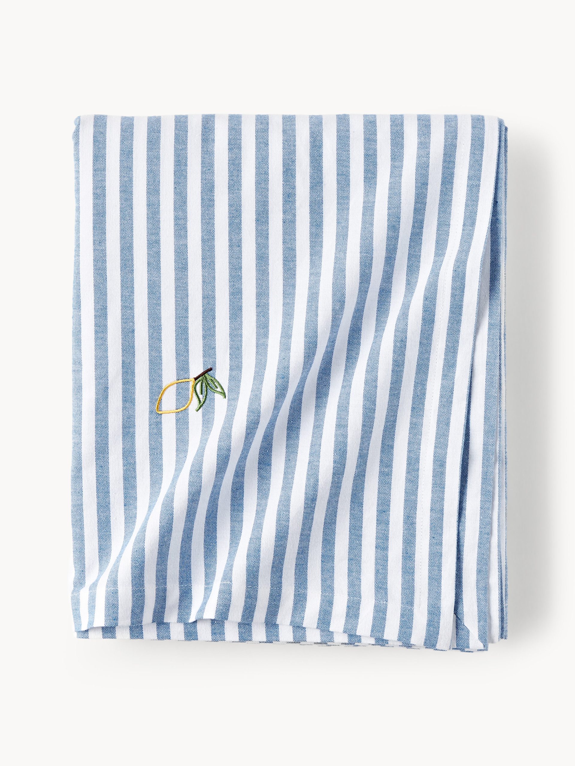 Mantel a rayas con motivos bordados Melony