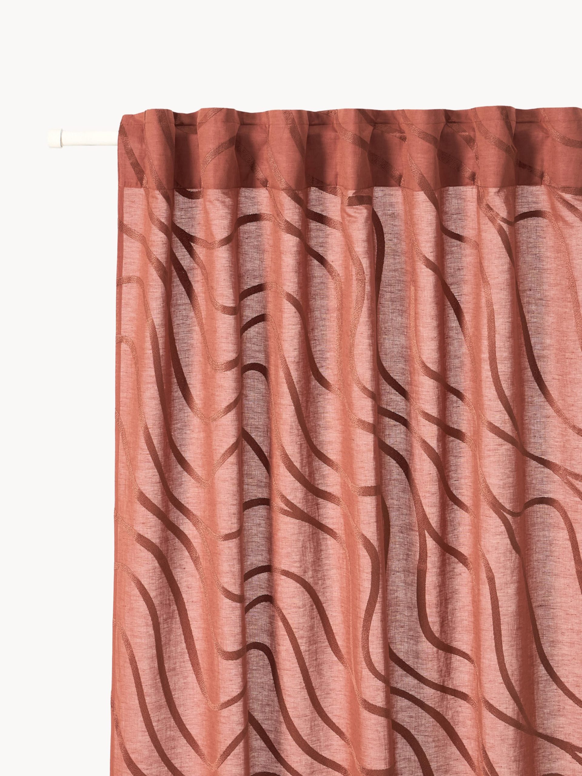 Cortinas semitransparentes con lazos Lidia, 2 uds.