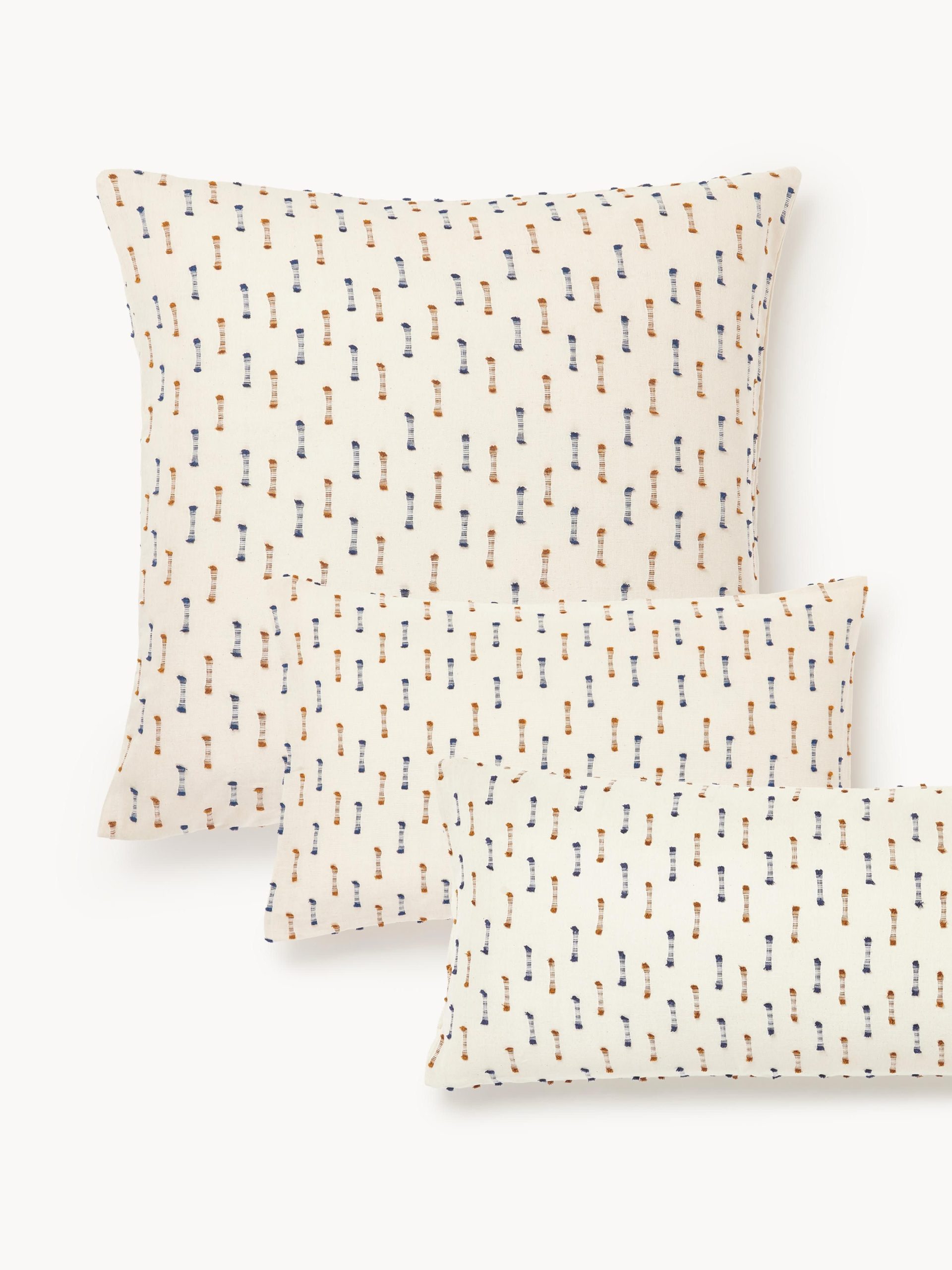 Funda de almohada de algodón con flecos con mechones Lenja